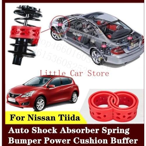 2PCS Front Rear Suspension Shock Bumper Spring Coil Cushion Buffer For Nissan Tiida