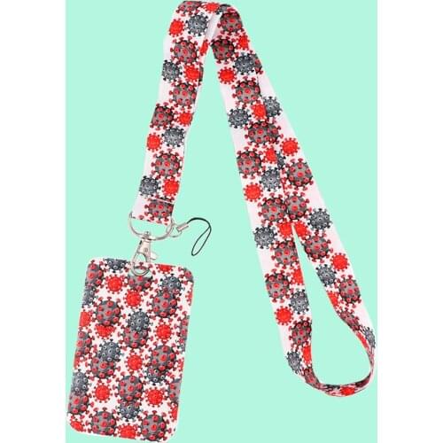 20pcs/lot G2091 Bacterial Medicine Card Holder ID Holder Bus Card Holder Staff Card With Lanyard For Doctor Nurse