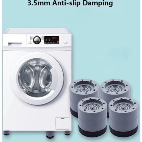 4Pcs Anti Vibration Feet Pads Rubber Legs Slipstop Silent Skid Raiser Mat For Washing Machine Support Dampers Stand Accessories