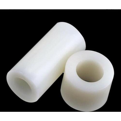 50Pcs White Plastic Nylon Column OD 7mm/9mm ABS Non-Threaded Spacer Insulation Washer Round Standoff Support M3 M4 M5