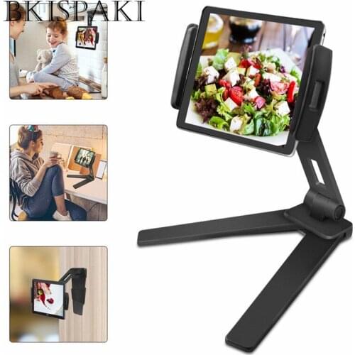 Aluminum Kitchen Desktop Phone Tablet Holder Stand Flodable Adjustable 5-13 inch Tablet Phone Universal Mount for iPad Pro 12.9