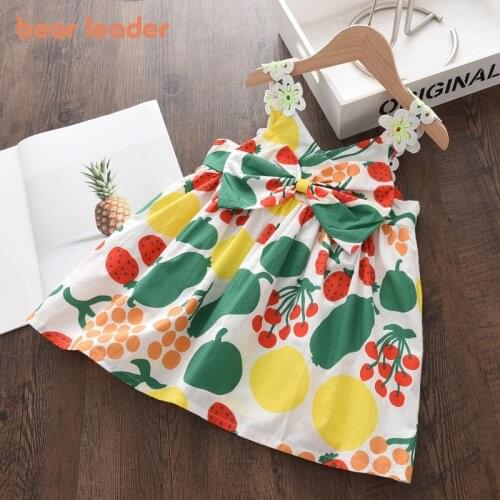 Bear Leader Toddler Girls Baby Casual Dresses New Fashion Kids Girl Bowknot Cute Princess Costumes Party Flowers Vestidos 1-7Y