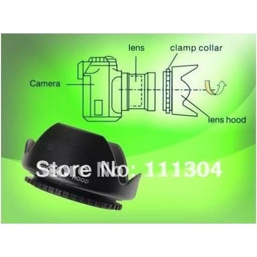 Free shipping+ tracking number 52mm rubber Flower Petal Lens Hood For Nikon canon pentax sony ect