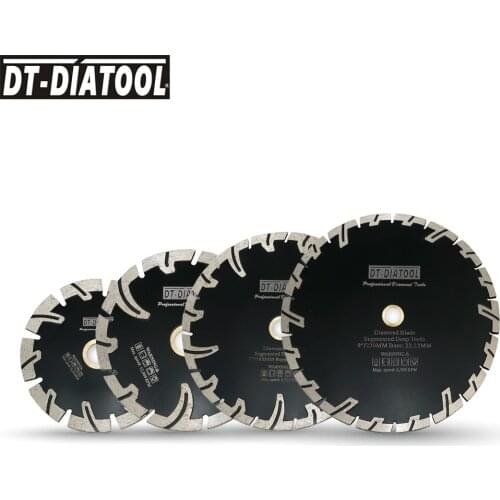 DT-DIATOOL 1pc Hot Pressed Segmented Deep Teeth Diamond Saw Blades Cutting Disc for Granite Stone Concrete Dia 4.5"/5"/7"/9"