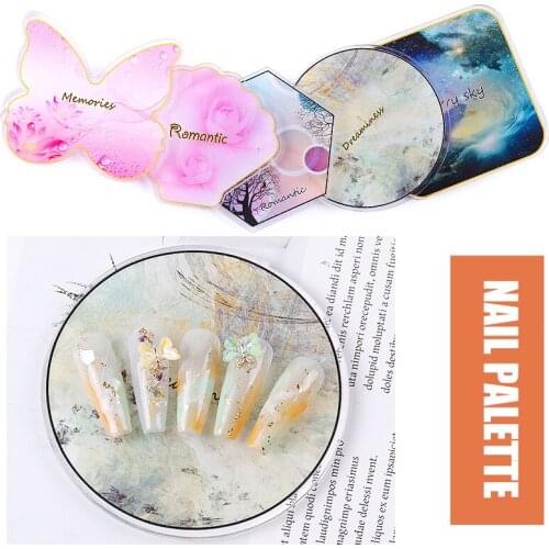 Resin Nail Color Mixing Palette Gel Polish Drawing Stand Shelf Color Paint DIY Nail Display SSwell