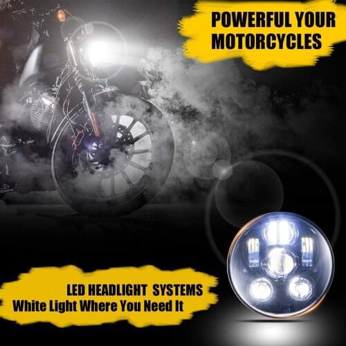 5-3/4'' 5.75'' LED Headlight For Harley Davidson Headlamp Projector Driving Light,Black