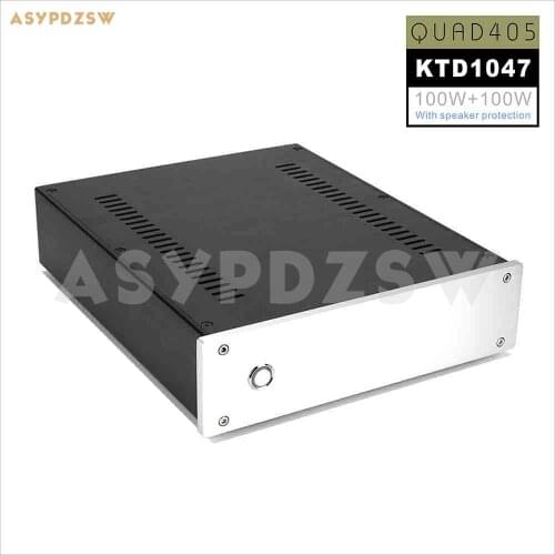 Finished QUAD405 Power amplifier Base on QUAD 405 amplifier KTD1047 100W+100W With speaker protection
