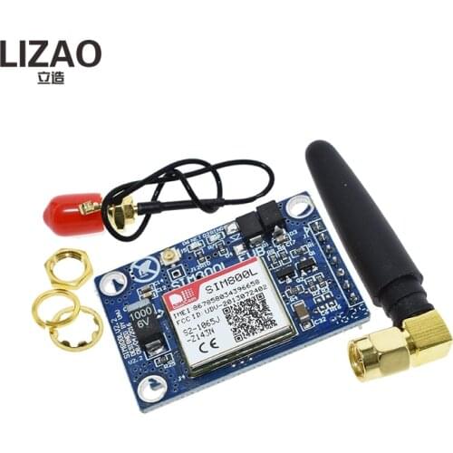LIZAO SIM800L V2.0 5V Wireless GSM GPRS MODULE Quad-Band W/ Antenna Cable Cap