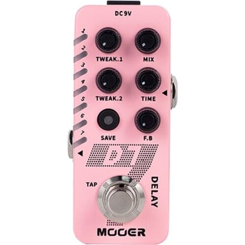 MOOER New Micro D7 Digital Delay Guitar Effect Pedal Built-in 6 Delay Effects TAP TEMPO Function Looper Loop Recording 150S