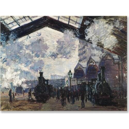 Full Square Round Drill 5D DIY Diamond Painting Embroidery Cross Stitch 5D Home Decor Gift Claude Monet Saint Lazare Station