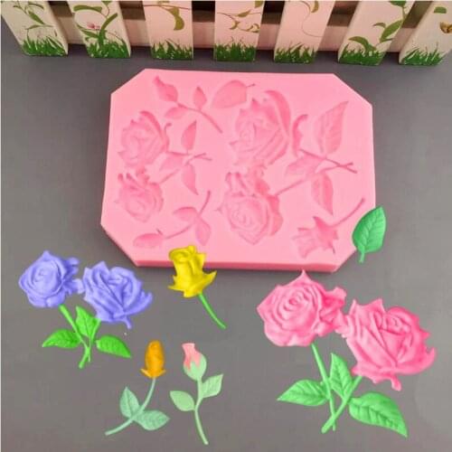 New DIY fondant cake mold Rose flower Silicone mold Chocolate cake decoration tools Home baking
