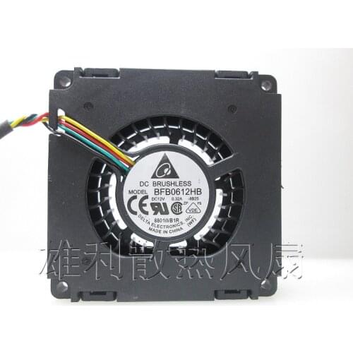 New original 6015 12V 0.32A blower eddy current fan BFB0612HB four-wire