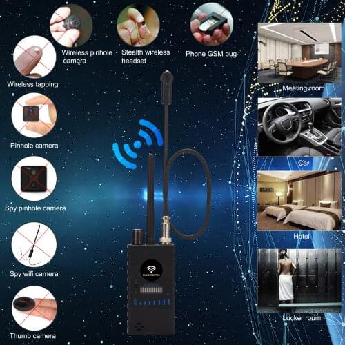Upgrade Anti Spy RF Detector, High Sensitivity Wireless Bug Hidden Camera Detector for GPS Tracking GSM Listening Device Finder