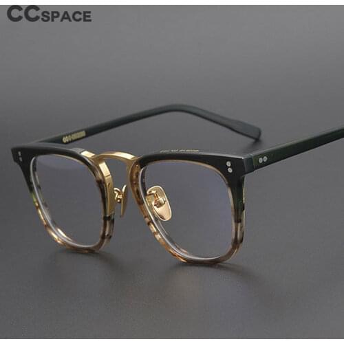 49309 Retro Acetate Glasses Frames Pure Titanium Beam Art Men Women Optical Fashion Computer Glasses