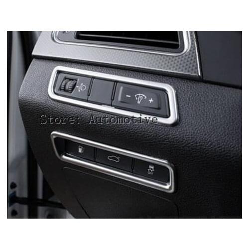 Fit For Hyundai Sonata i45 Lf 2015 2016 2017 Chrome Interior Center Console Control Light Lamp Switch Button Panel Cover Trim