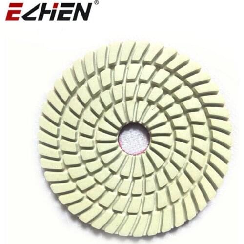 Diameter 4 Inch 100mm 3 Step Resin Bonded Flexible Hand Diamond Polishing Pad For Stone Marble Quartz Wet