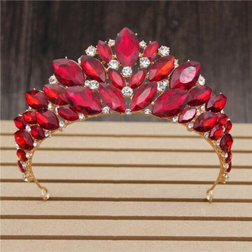 Luxury Royal Queen Crown Headband Gorgeous Crystal Tiaras and Crowns Hair Jewelry Pageant Crown Bridal Wedding Accessories