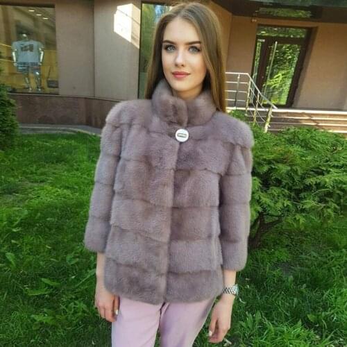 Natural Fur Jacket Women Mink Coat Real Mink Fur Coats Female Genuine Fur Jackets Ladies Winter Overcoat