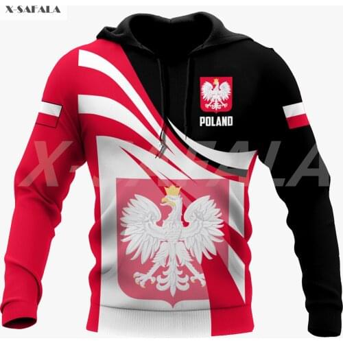 Poland Polska Country White Flag Red 3D Printed Hoodie Man Women Pullover Tracksuit Outwear Zipper Sweatshirt Casual Harajuku