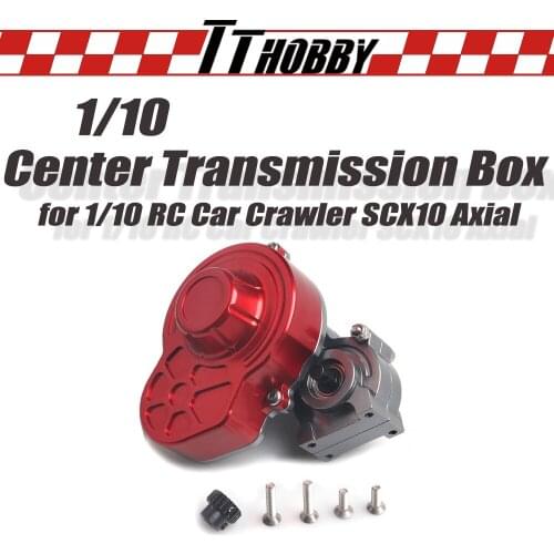 TTHOBBY Center Transmission Box CNC Gearbox Steel Gear Set Motor Seat Dustproof for 1:10 1/10 RC Car Crawler Axial SCX10 Traxxas