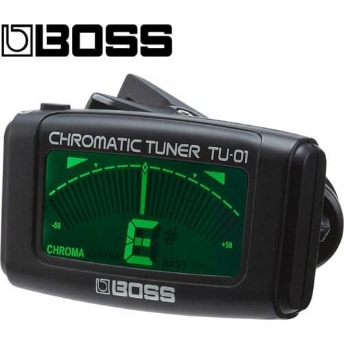 TU-01 Clip-on Chromatic Guitar Bass Ukulele Headstock Tuner w/ LCD Display