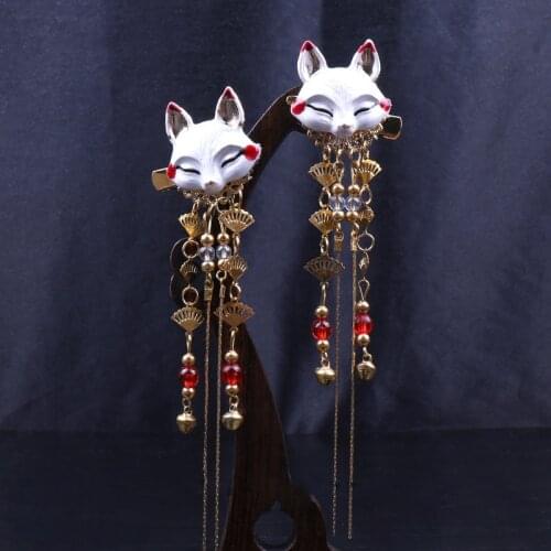 2019 New Han dynasty Show Head wear Ancient Style Hair Ornament Fox Hairpin hair stick tassels