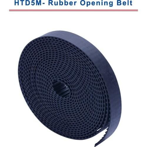 High Quality 1 meter HTD5M-Opening Timing Belt Rubber Material Belt Width 15/20/25 mm Synchronous Belt Teeth Pitch 5 mm