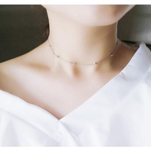 REETI 925 sterling silver choker necklaces pendant fashion sterling-silver-jewelry statement necklace for Women Kolye