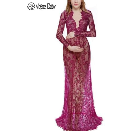 Maxi Maternity Gown Lace Maternity Dress Fancy Shooting Photo Summer Pregnant Dress Plus