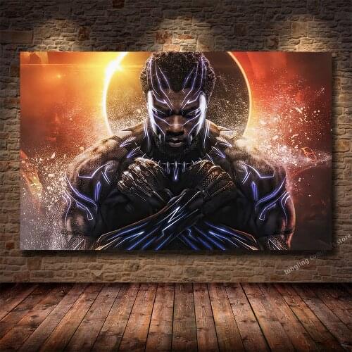 Marvel Superhero Avengers Black Panther HD Print Canvas Painting Living Room Bedroom Decoration Painting
