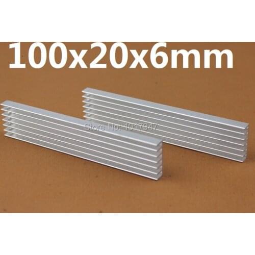 1pcs lot 100x20x6mm DIY Aluminum Heatsink For LED