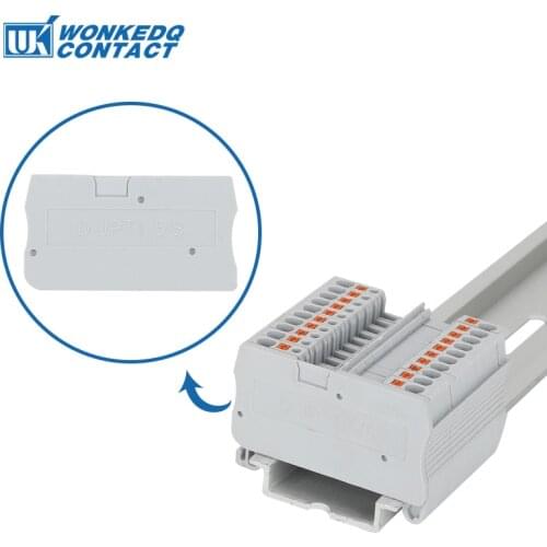 D-PT1.5/s End Cover For PT 1.5 Din Rail Terminal Blocks End Cover plate L45H24.6W2.2 mm