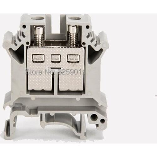 1PCS Feed-Through Terminal Block Combined Type 14-4 AWG 76 A 800 V UK-16N Grey Gray wire connector