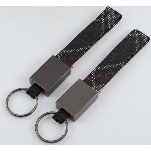 10PCS Fashion Titanium Alloy+Fabric with Scottish Tartan Keychain Key Chain Keyring Key Ring Holder For GTI MK 2 3 4 5