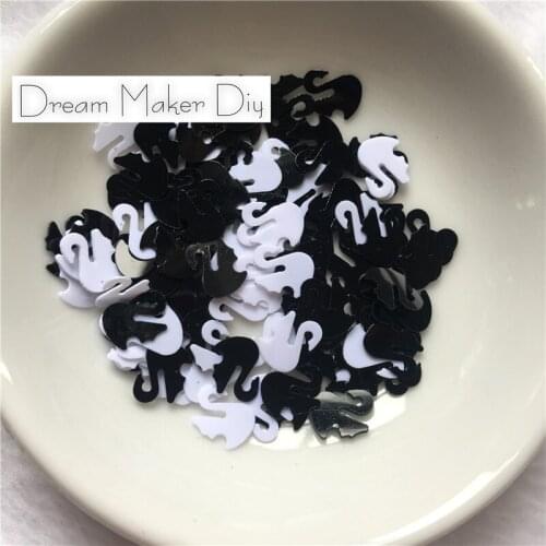 1000Pcs(50g) 6*8mm Swan Shape Loose Sequins Crafts For Diy Scrapbook Decoration Ornament Garment Shake Cards