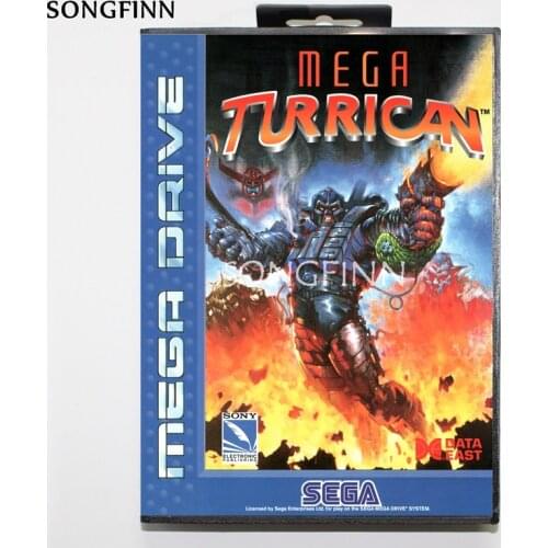 16 bit MD Memory Card With Box for Sega Mega Drive for Genesis Megadrive - Mega Turrican
