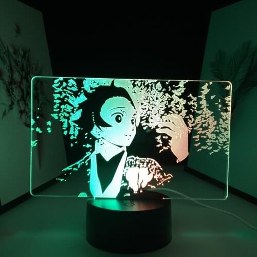 3D Night Lamp Black Base Visual Illusion Animation Peripherals for Home Decor Valentines Day Birthday Gifts 7 Color Changes