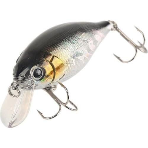 1 Pc Fishing Lures 3D Eye Crank bait Treble Hook ABS Artificial Hard Bass Bait Tackle Helpful Fishing Tool