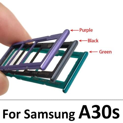 5Pcs/Lot SIM Card Tray SD Reader Holder For Samsung A30S A50S A31 A51 A71 A60 Sim Tray Slot Repair Part For Samsung A60 A605F