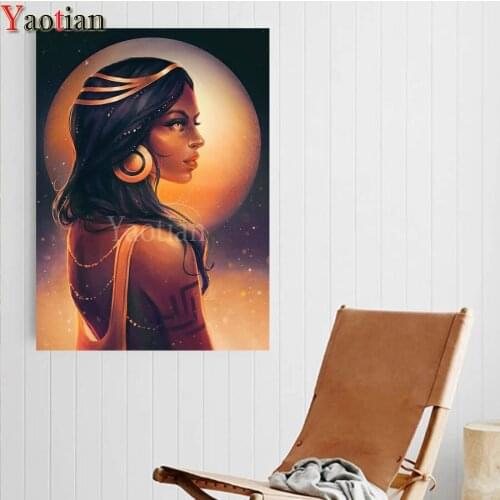 5d Diy Diamond Painting Cross Stitch African woman Diamond Mosaic Diamond Embroidery Rhinestone DIY painting by numbers