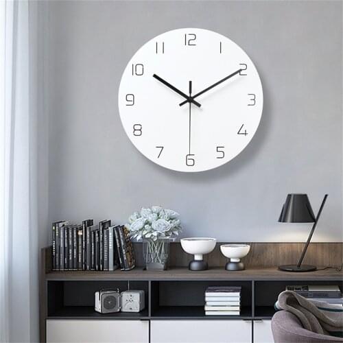 White Digital Wall Clock Modern Design Silent Nordic Large Wall Clocks For Living Room Home Decor PVC Hanging Watch horloge