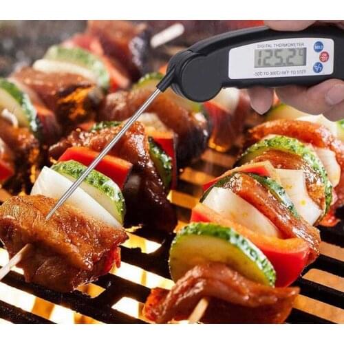 Digital LCD Food Thermometer Probe Folding Kitchen Thermometer BBQ Meat Oven Water Oil Temperature Test Tool#4901