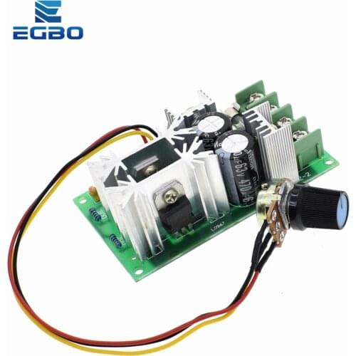 EGBO DC 10-60V Motor Speed Control Regulator PWM Motor Speed Controller Switch 20A Current Regulator High Power Drive Module