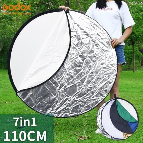 Godox 43'' 110cm 7 in 1 Portable Collapsible Light Round Photography Reflector Board for Studio