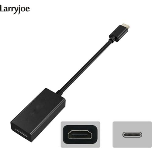 Larryjoe USB C to HDMI Adapter 4K 60Hz Type C 3.1 Male to HDMI Female Cable Converter for New MacBook Chrome Book DELL HP