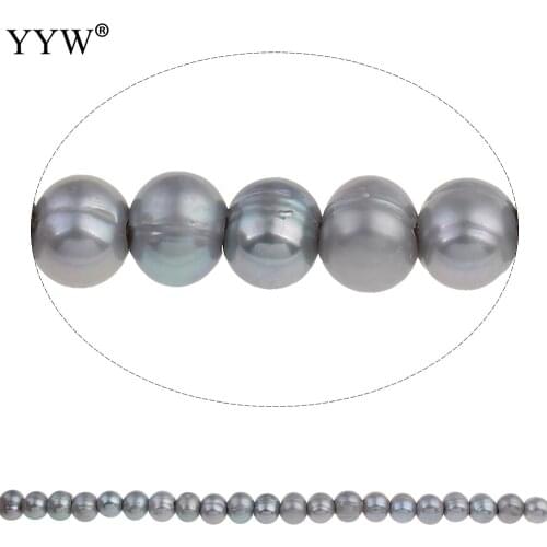 Potato Pearls Natural perles beads Freshwater Pearl Beads for Jewelry making Accessories Gray A+ Pearl 15.5 Inch Strand 10-11mm