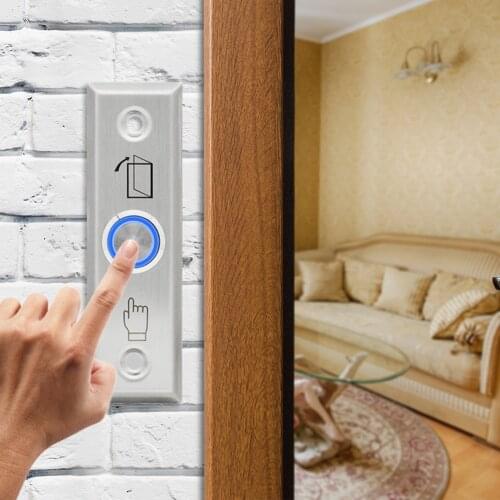 Creative Exit Button Push Switch Door Stainless Steel Opener Release Buttons for Access Control Electronic Gate Lock