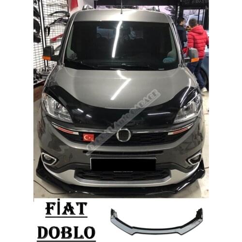 For Fıat Doblo Front Bumper Attachment Lip 2005-2020 Piano Glossy Black Splitter Diffuser Universal Spoiler Bumper