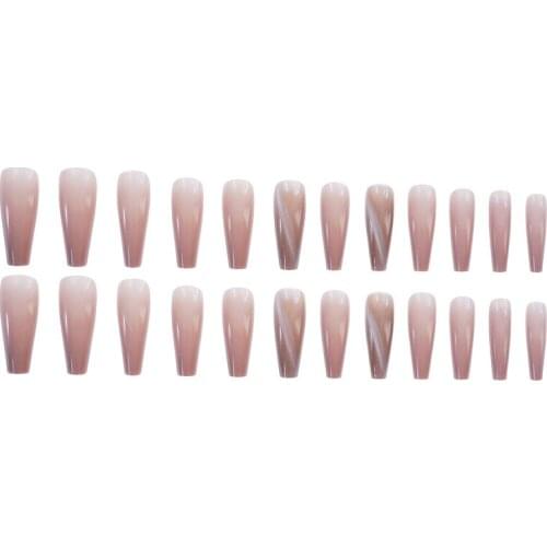 False Nails Gourd Powder Cats Eye Wear Nail Stickers Finished Nail Stickers 24 Nail Stickers Glue Style MH88