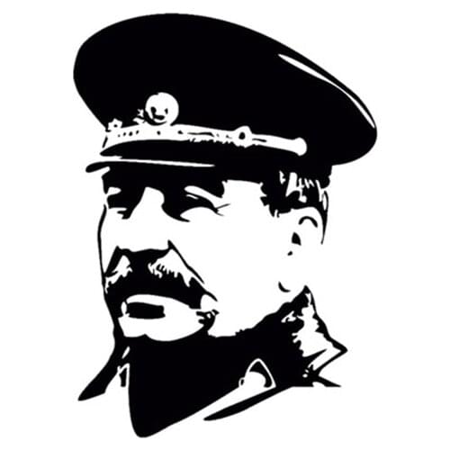 Car Sticker 15*10.8CM USSR Stalin in Uniform Car Decal Reflective Laser 3D Car Stickers Vinyl Car Styling Black Silver